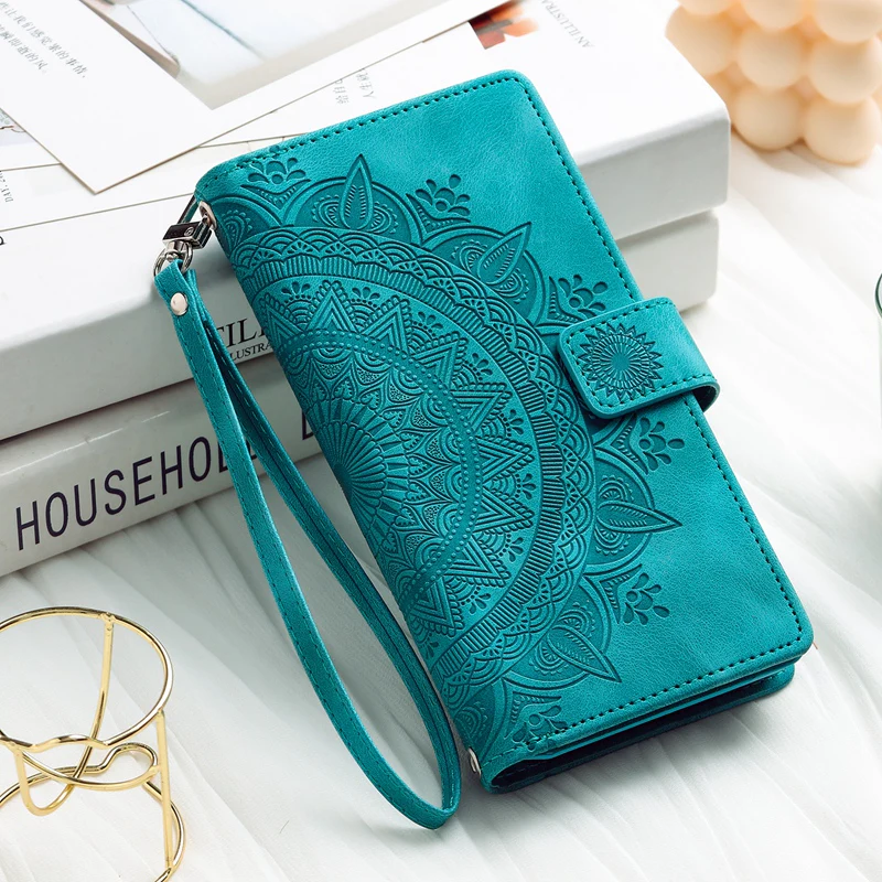 Full Screen Protection Deluxe Zipper Wallet Case with Foldable Kickstand for iPhone - Image 21