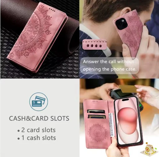 Full Screen Protection Deluxe Zipper Wallet Case with Foldable Kickstand for iPhone - Image 30