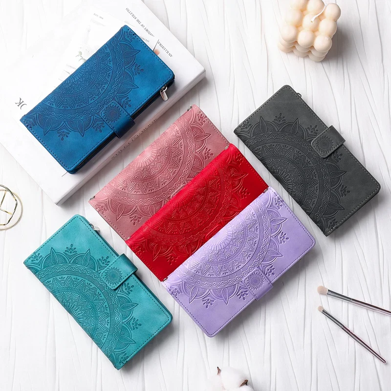 Full Screen Protection Deluxe Zipper Wallet Case with Foldable Kickstand for iPhone - Image 7