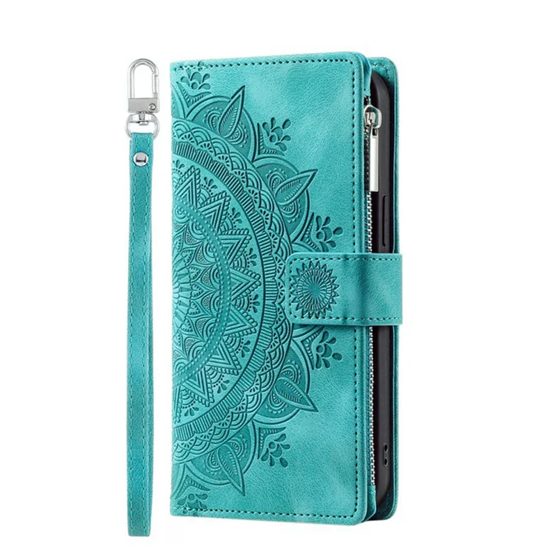 Full Screen Protection Deluxe Zipper Wallet Case with Foldable Kickstand for iPhone - Image 8