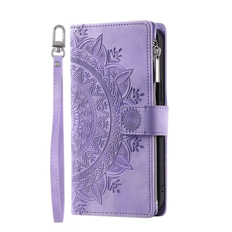 Full Screen Protection Deluxe Zipper Wallet Case with Foldable Kickstand for iPhone - Image 9