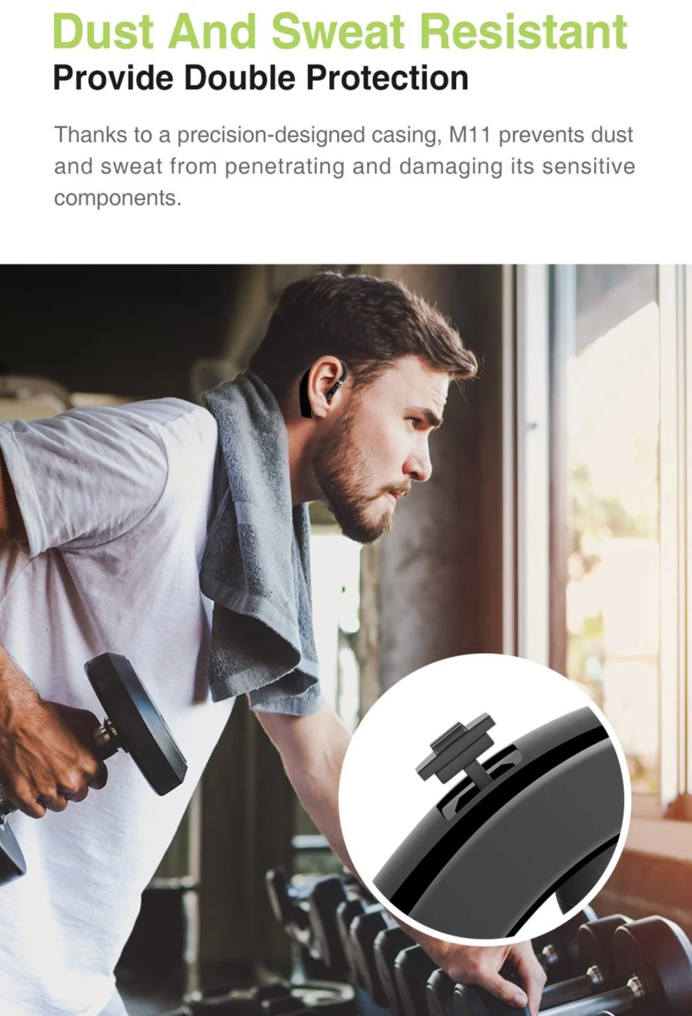 M11™ Bluetooth 5.0 HD Smart Ear Hook Headset - Image 13