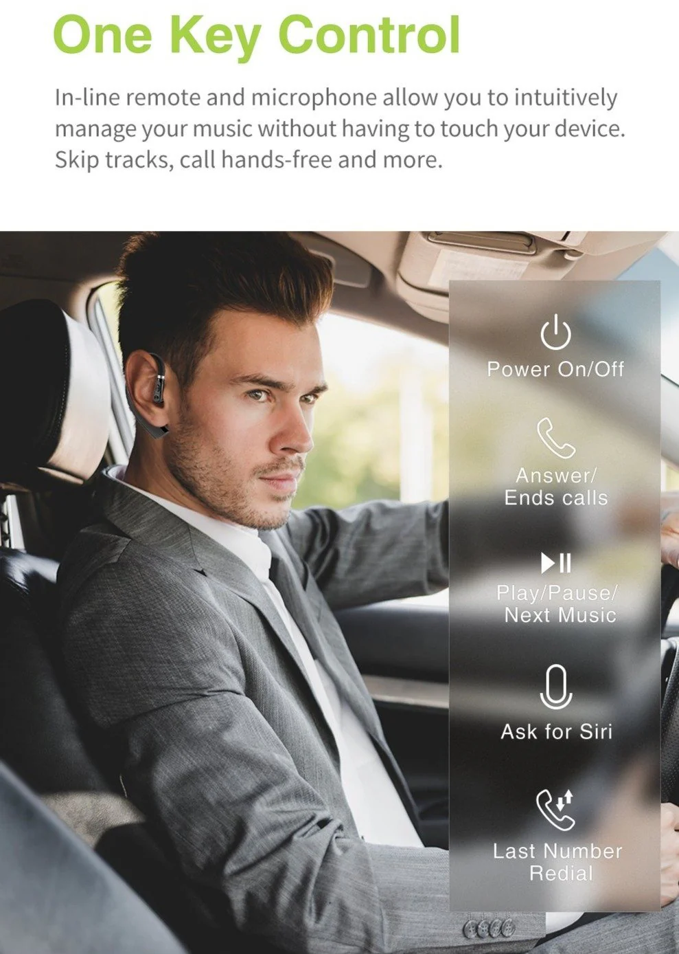 M11™ Bluetooth 5.0 HD Smart Ear Hook Headset - Image 15