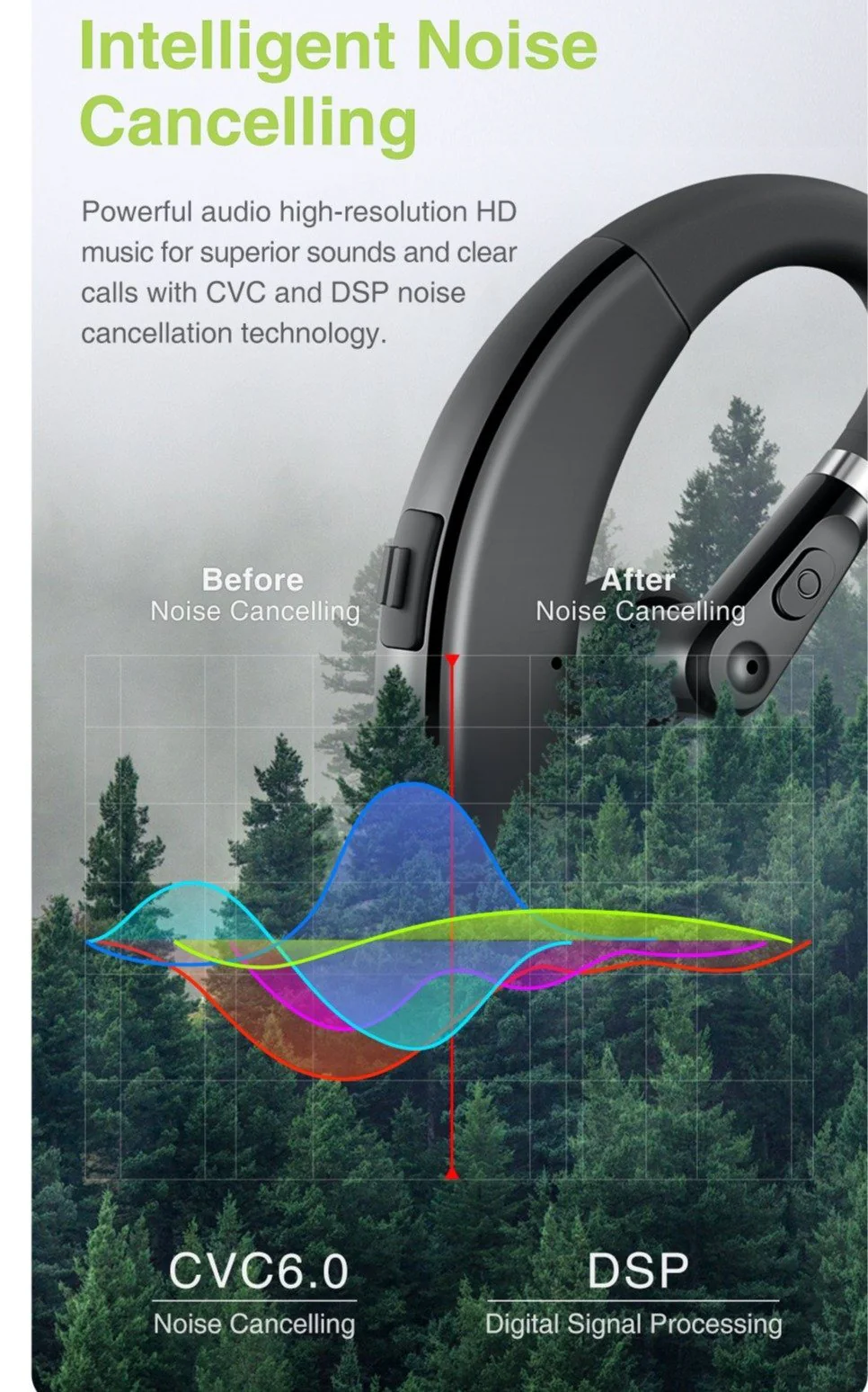 M11™ Bluetooth 5.0 HD Smart Ear Hook Headset - Image 8