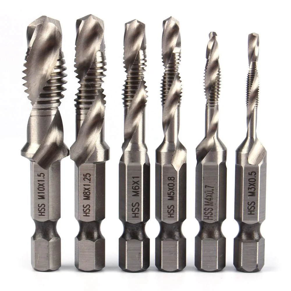 Thread Tap High-Speed Steel (HSS) Drill Bits Set (6pcs) - Image 2