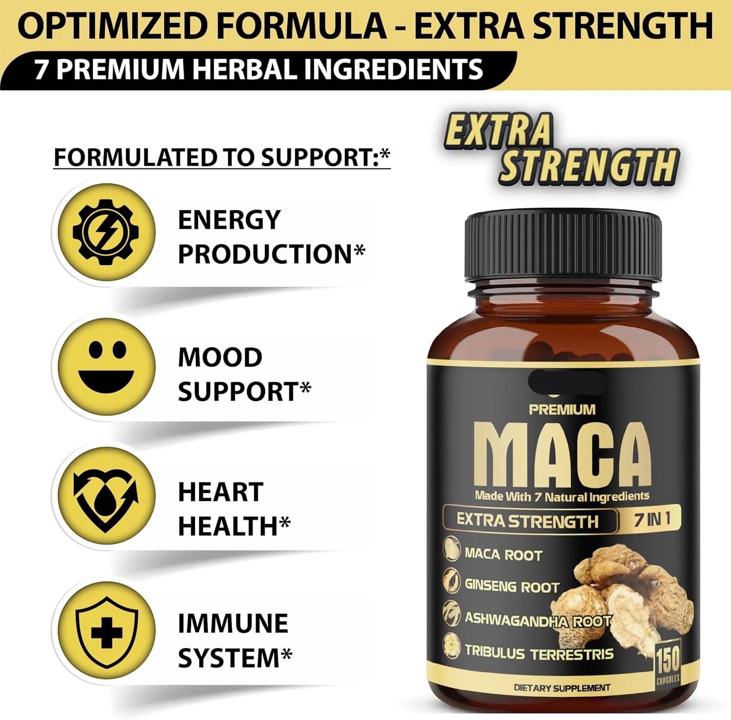 Extra Strength 7-in-1 Herbal Extracts Maca Root Blend for Male Vitality & Overall Wellness - Image 11