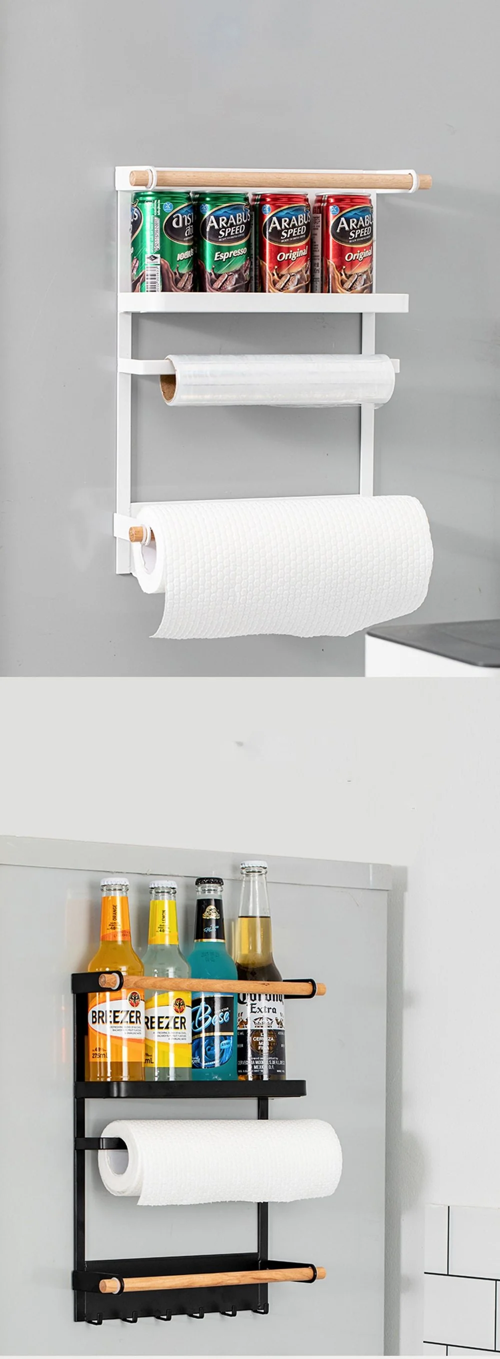 Drill-Free Magnetic Refrigerator Storage Rack - Image 11