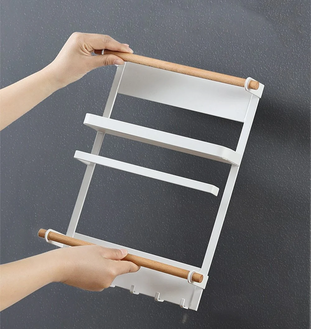 Drill-Free Magnetic Refrigerator Storage Rack - Image 13