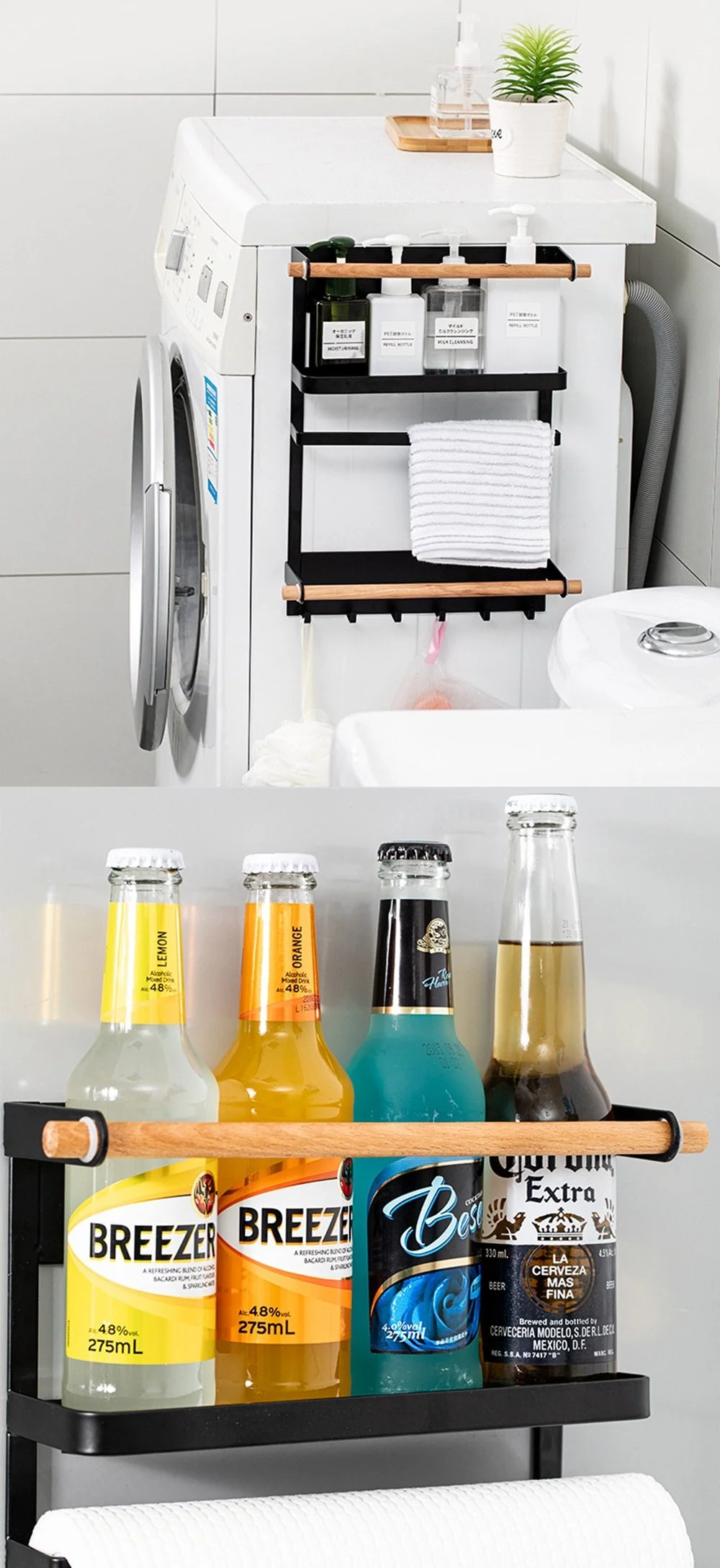 Drill-Free Magnetic Refrigerator Storage Rack - Image 15