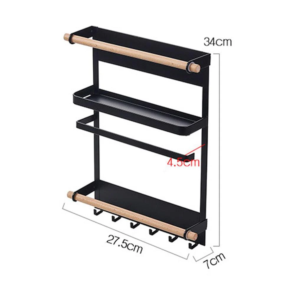 Drill-Free Magnetic Refrigerator Storage Rack - Image 2