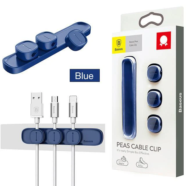 Baseus Magnetic Peel and Stick Cable Clip Organizer - Image 6