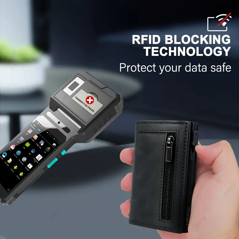 Effortless Access RFID Blocking Zippered Coins Pocket & Magnetic Closure Wallet - Image 15