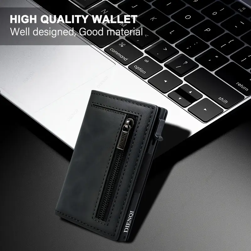 Effortless Access RFID Blocking Zippered Coins Pocket & Magnetic Closure Wallet - Image 16