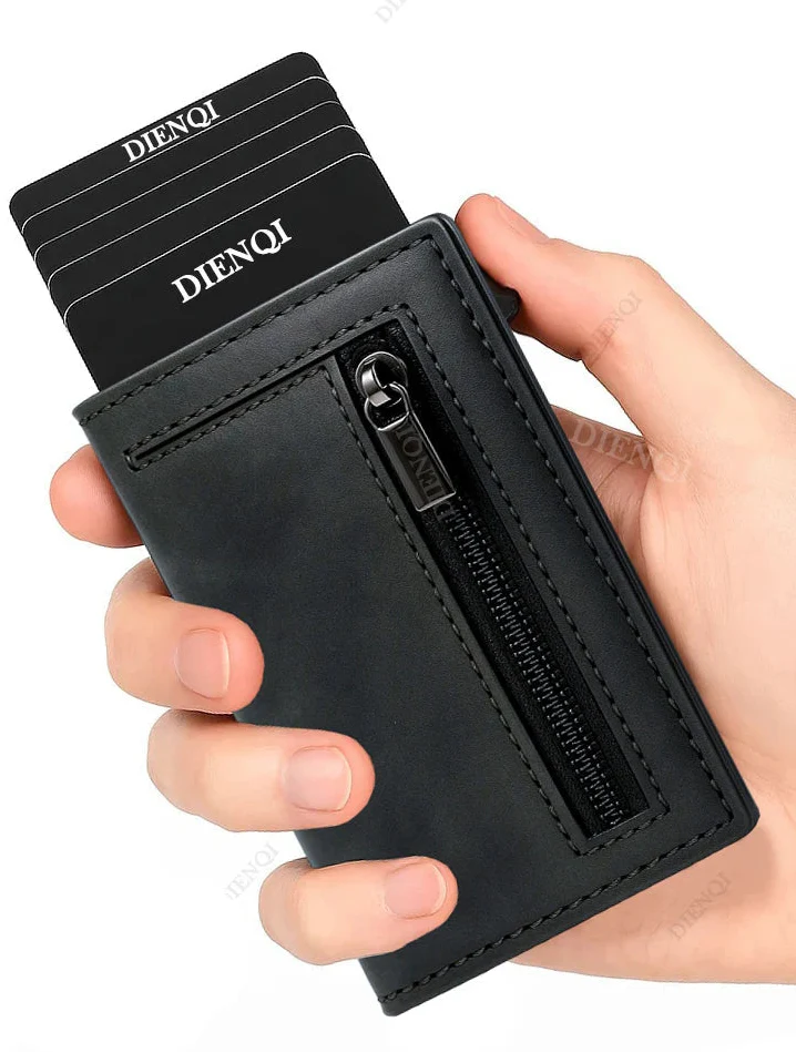 Effortless Access RFID Blocking Zippered Coins Pocket & Magnetic Closure Wallet - Image 3