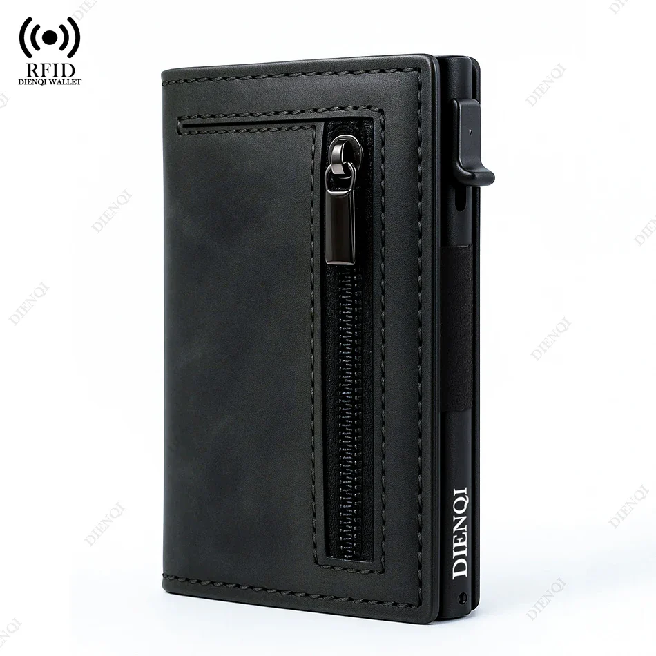 Effortless Access RFID Blocking Zippered Coins Pocket & Magnetic Closure Wallet - Image 4