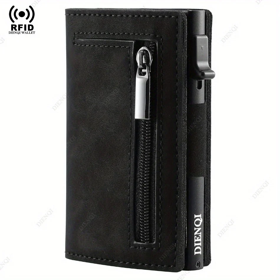 Effortless Access RFID Blocking Zippered Coins Pocket & Magnetic Closure Wallet - Image 8