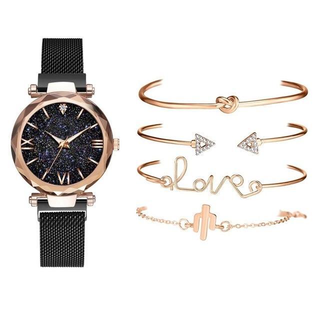 Magnetic Night Sky Quartz Watch 5 pcs Set - Image 5