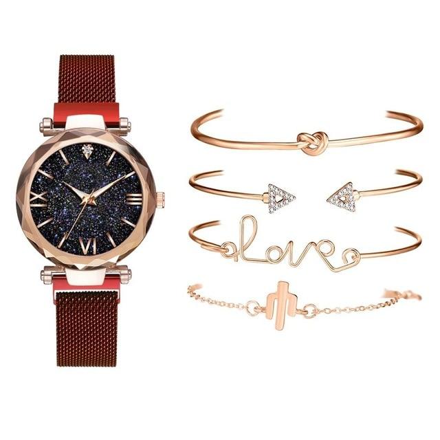 Magnetic Night Sky Quartz Watch 5 pcs Set - Image 6