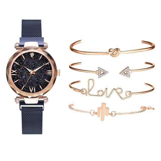 Magnetic Night Sky Quartz Watch 5 pcs Set - Image 7