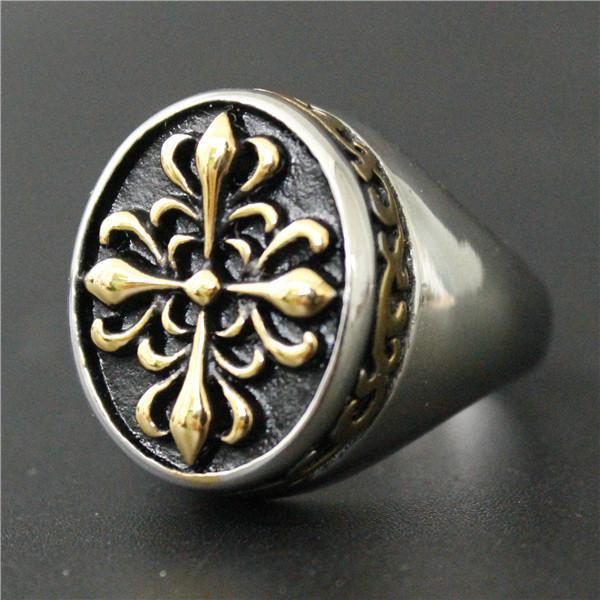 Malta -  Vintage Cross Flower Ring - Image 3