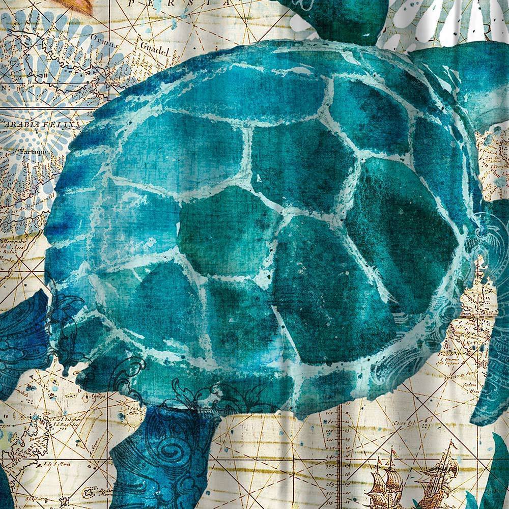Marine Animals Waterproof Shower Curtain (4 Variations Available) - Image 9