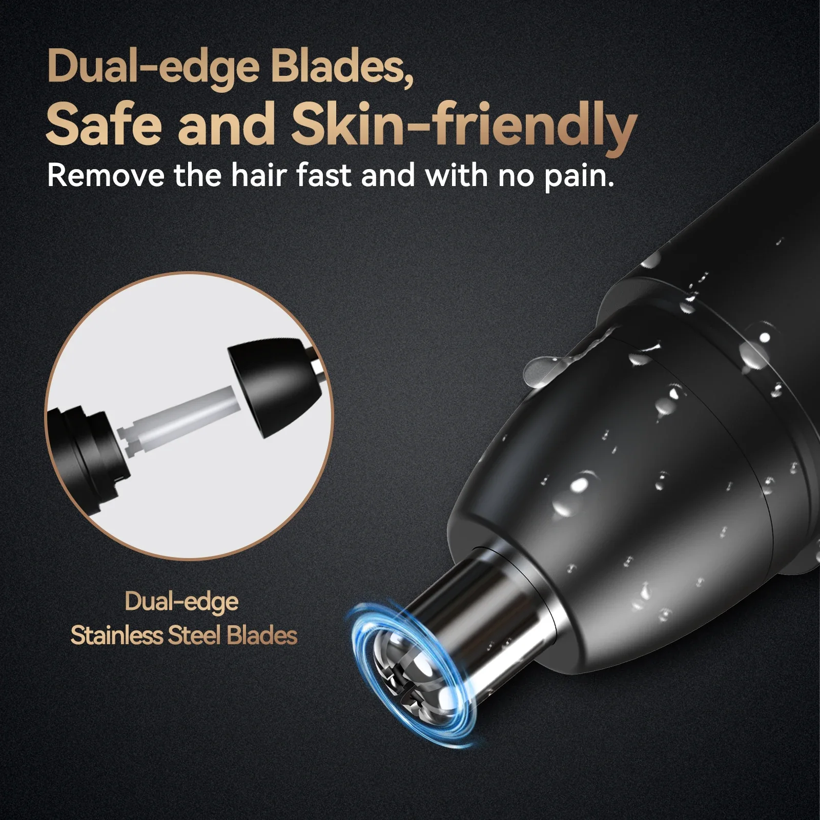 MAXGROOM Rechargeable 360 Rotating Dual-Blade Waterproof Hair Trimmer - Image 3