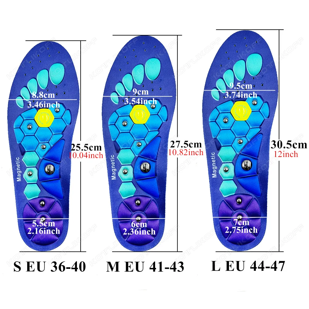 Circulation & Pain Relief Magnetic Acupressure Arch Support Insoles - Image 6