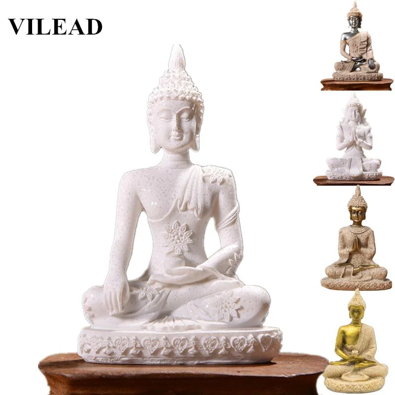 Meditating Buddha Sandstone Statue (Various Styles) - Image 2