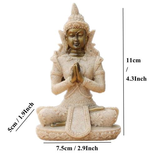 Meditating Buddha Sandstone Statue (Various Styles) - Image 3