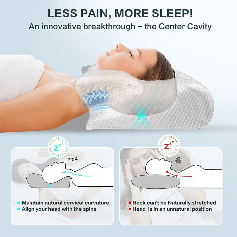 Cervical Support Orthopedic 2-in-1 Memory Foam Neck & Shoulder Pressure Relief Pillow - Image 13