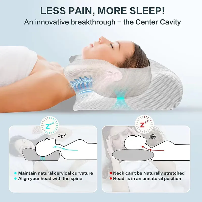 Cervical Support Orthopedic 2-in-1 Memory Foam Neck & Shoulder Pressure Relief Pillow - Image 9