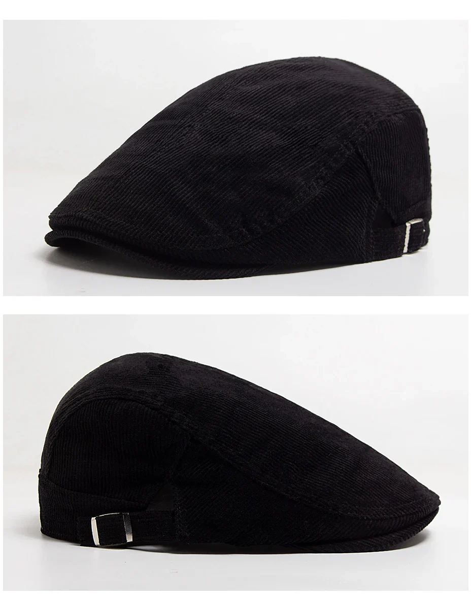 Vintage Corduroy Front and Back Wear Newsboy Flat Cap - Image 11