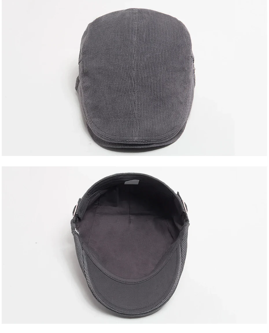Vintage Corduroy Front and Back Wear Newsboy Flat Cap - Image 13