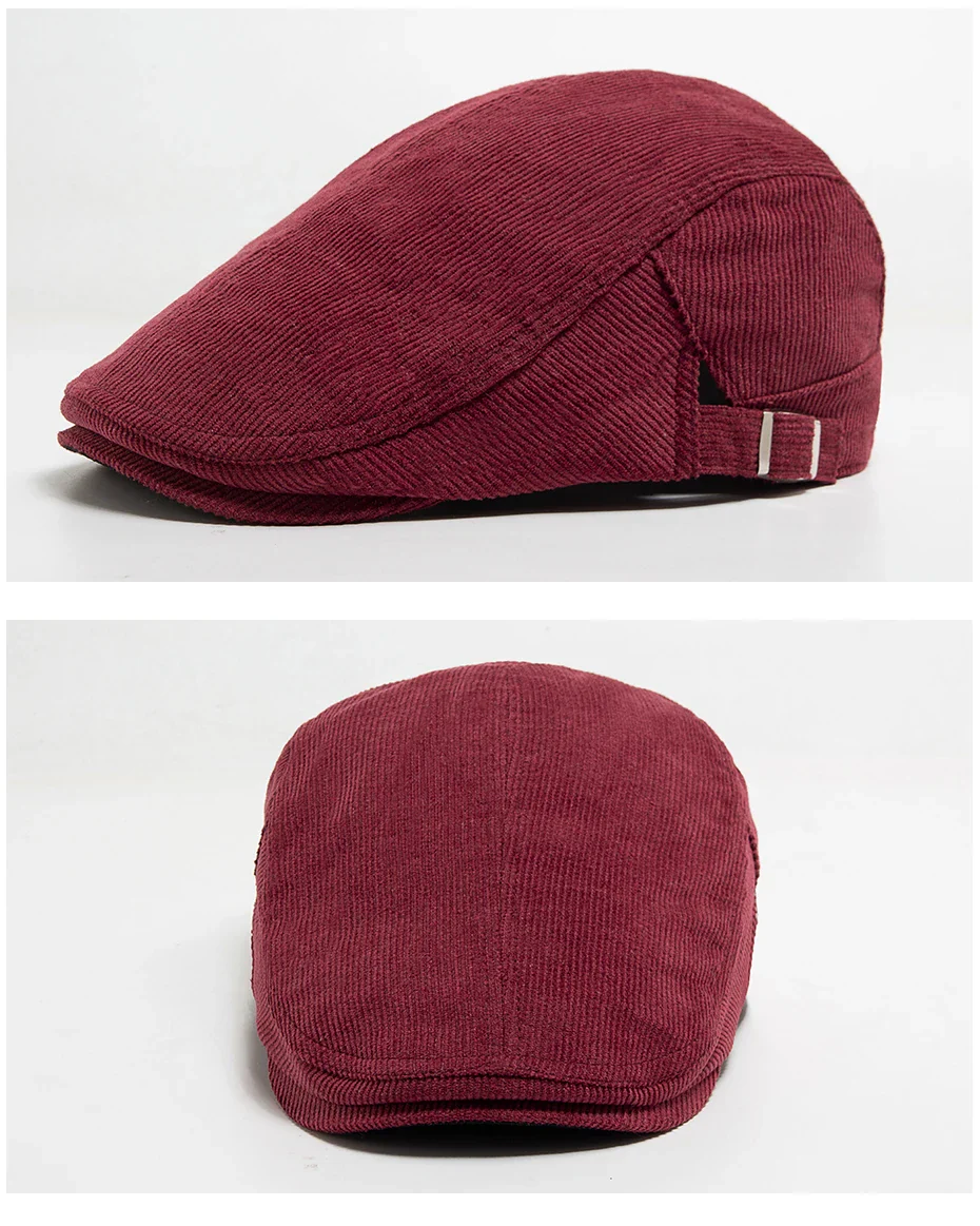 Vintage Corduroy Front and Back Wear Newsboy Flat Cap - Image 15