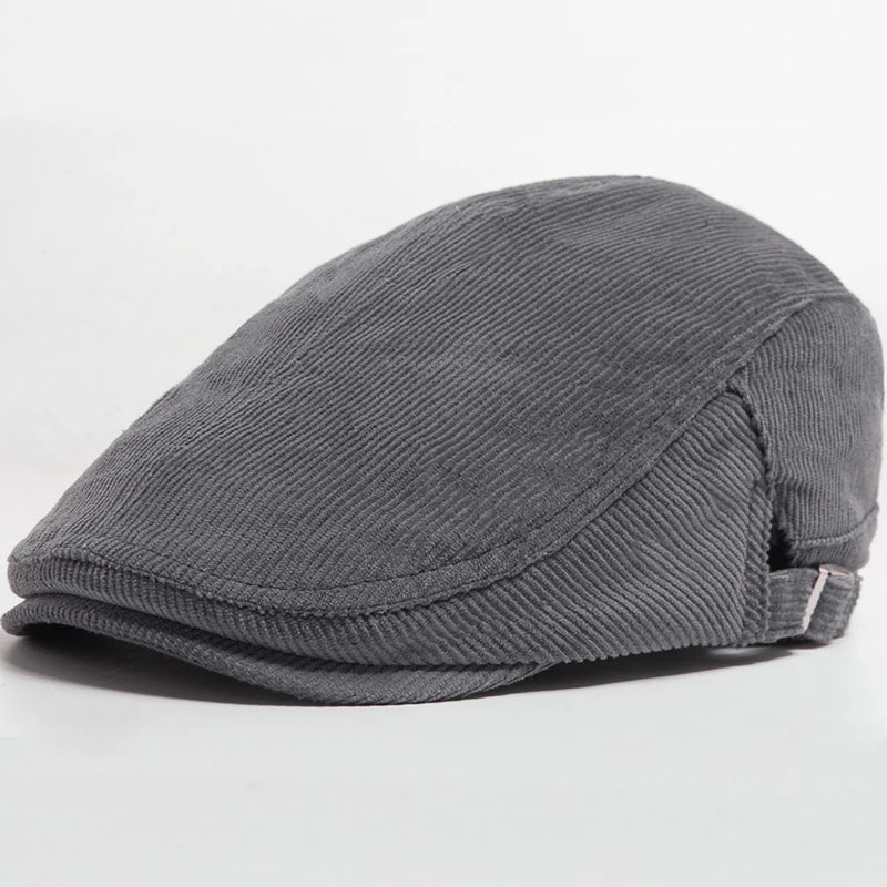 Vintage Corduroy Front and Back Wear Newsboy Flat Cap - Image 19
