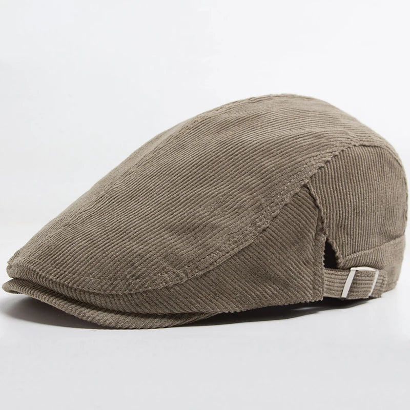 Vintage Corduroy Front and Back Wear Newsboy Flat Cap - Image 21