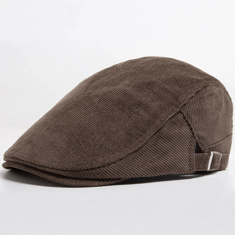 Vintage Corduroy Front and Back Wear Newsboy Flat Cap - Image 24