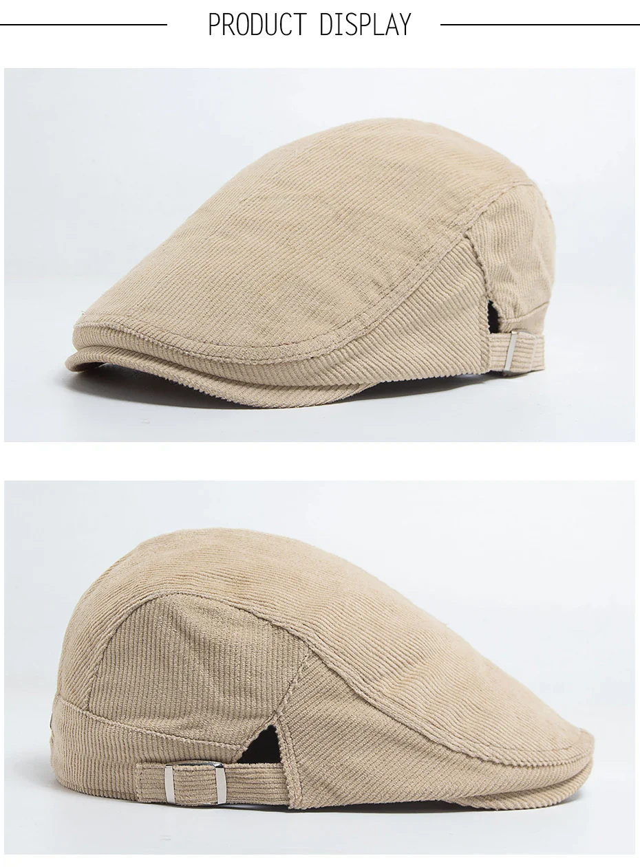 Vintage Corduroy Front and Back Wear Newsboy Flat Cap - Image 9