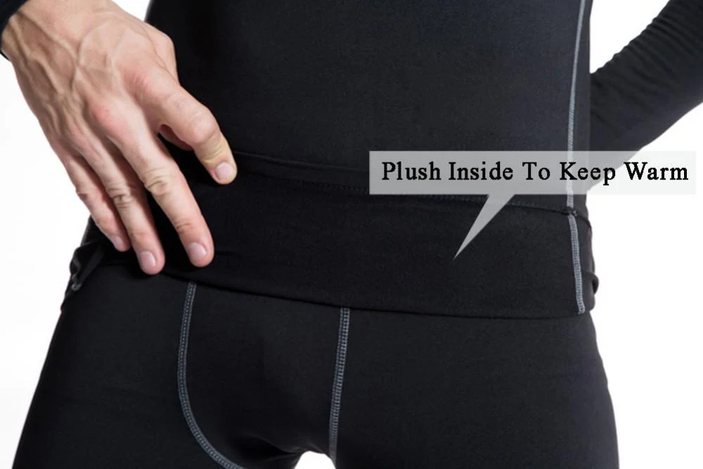 Men Plush Base Layer Long Sleeve Thermal T Shirt - Image 3