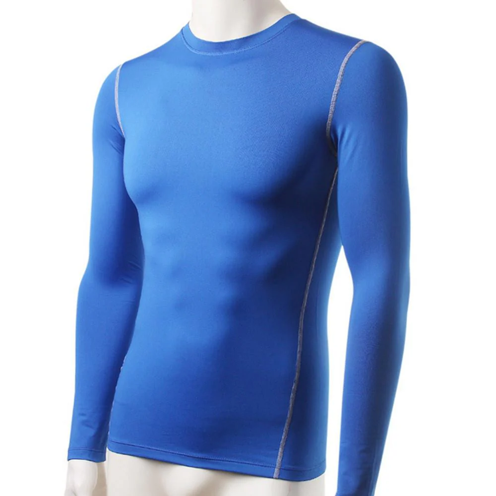 Men Plush Base Layer Long Sleeve Thermal T Shirt - Image 6
