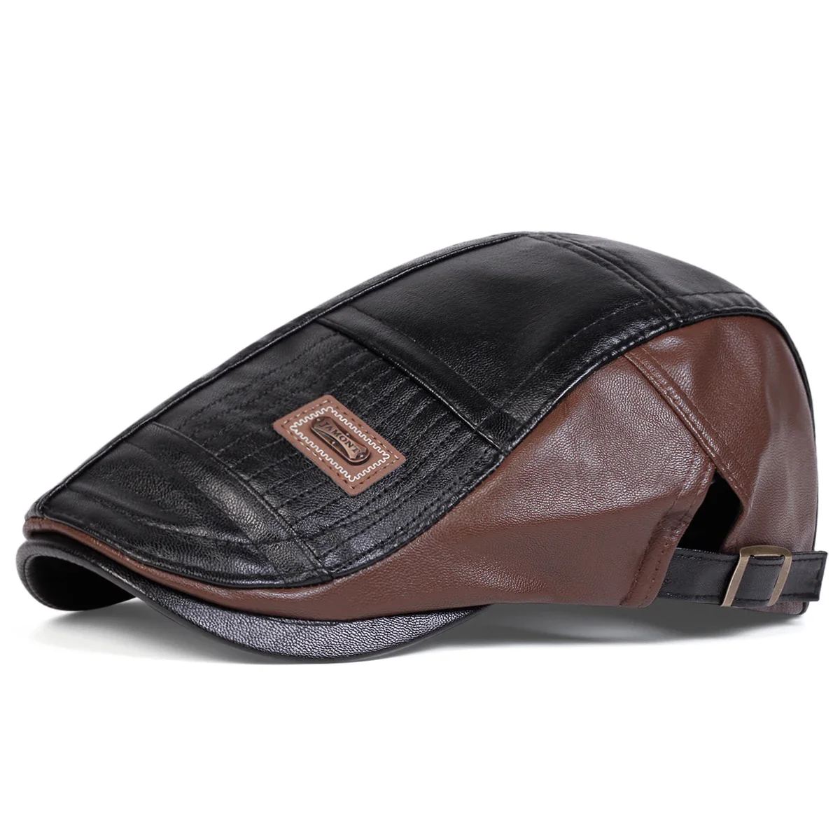 Classic vintage style Pu Leather Lightweight adjustable Comfortable Fit Newsboy Caps - Image 13