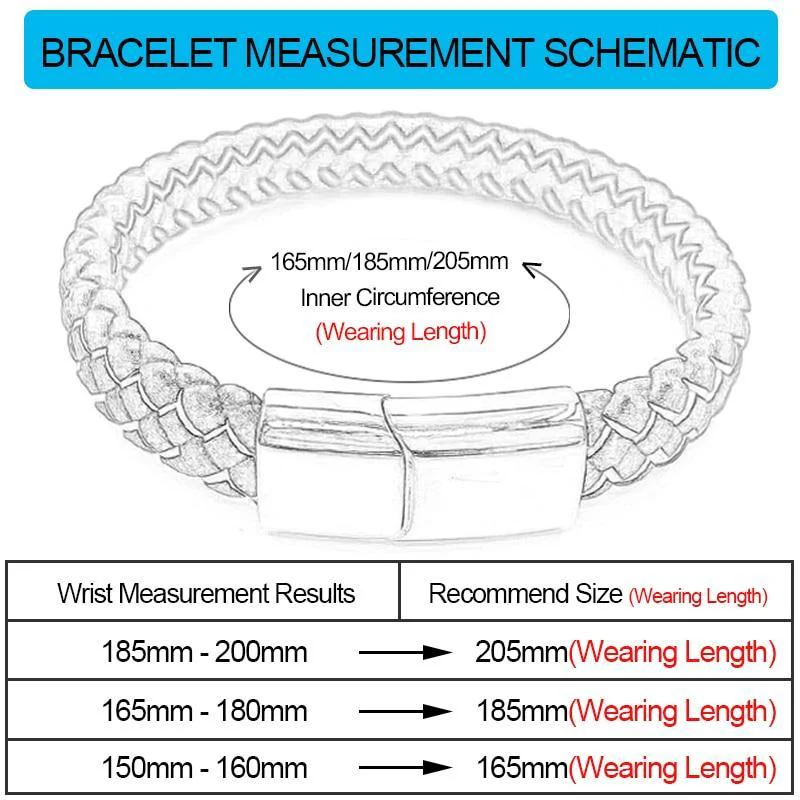 Men's Braided Leather Magnetic Bracelet - Image 24