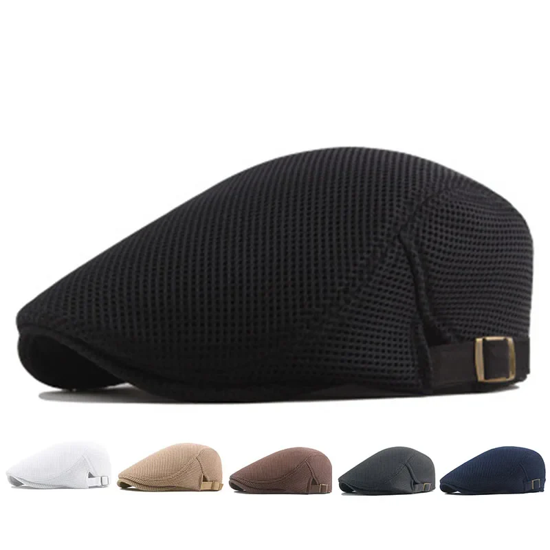 BreezeFit Adjustable Lightweight Breathable Mesh Newsboy Cap - Image 3