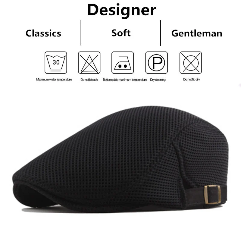 BreezeFit Adjustable Lightweight Breathable Mesh Newsboy Cap - Image 8