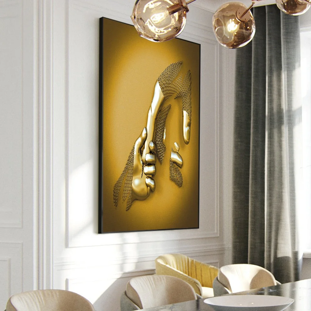 3D Metal Figure Statue Art Canvas Poster - Image 24