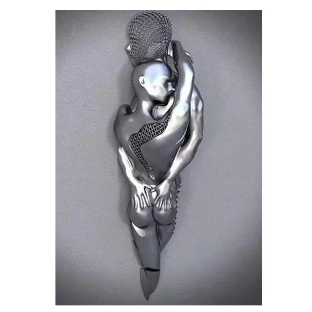 3D Metal Figure Statue Art Canvas Poster - Image 26