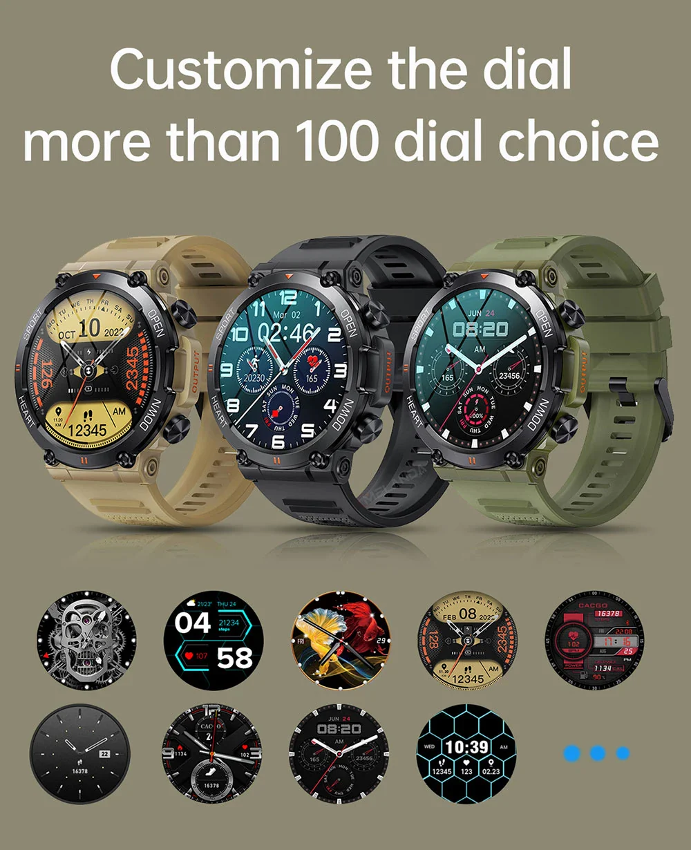 Ultra Durable Construction HD Bluetooth Health Tracker Smartwatch For Android & IOS - Image 11