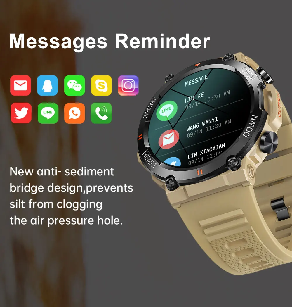 Ultra Durable Construction HD Bluetooth Health Tracker Smartwatch For Android & IOS - Image 13