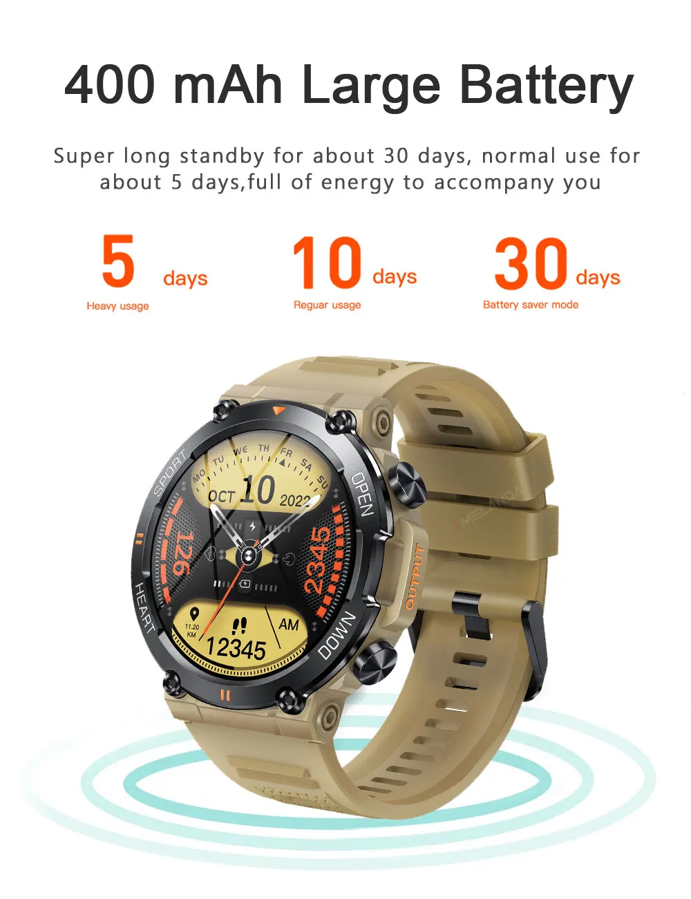 Ultra Durable Construction HD Bluetooth Health Tracker Smartwatch For Android & IOS - Image 15