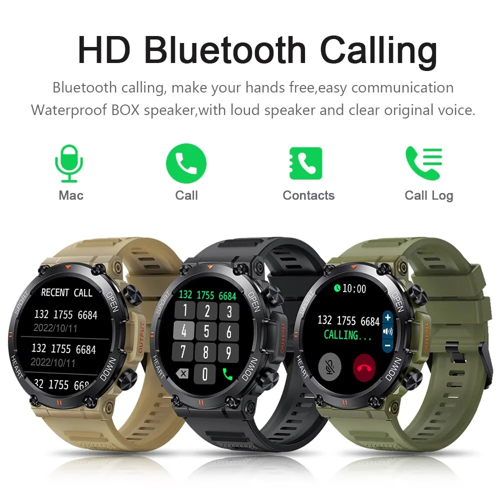 Ultra Durable Construction HD Bluetooth Health Tracker Smartwatch For Android & IOS - Image 2